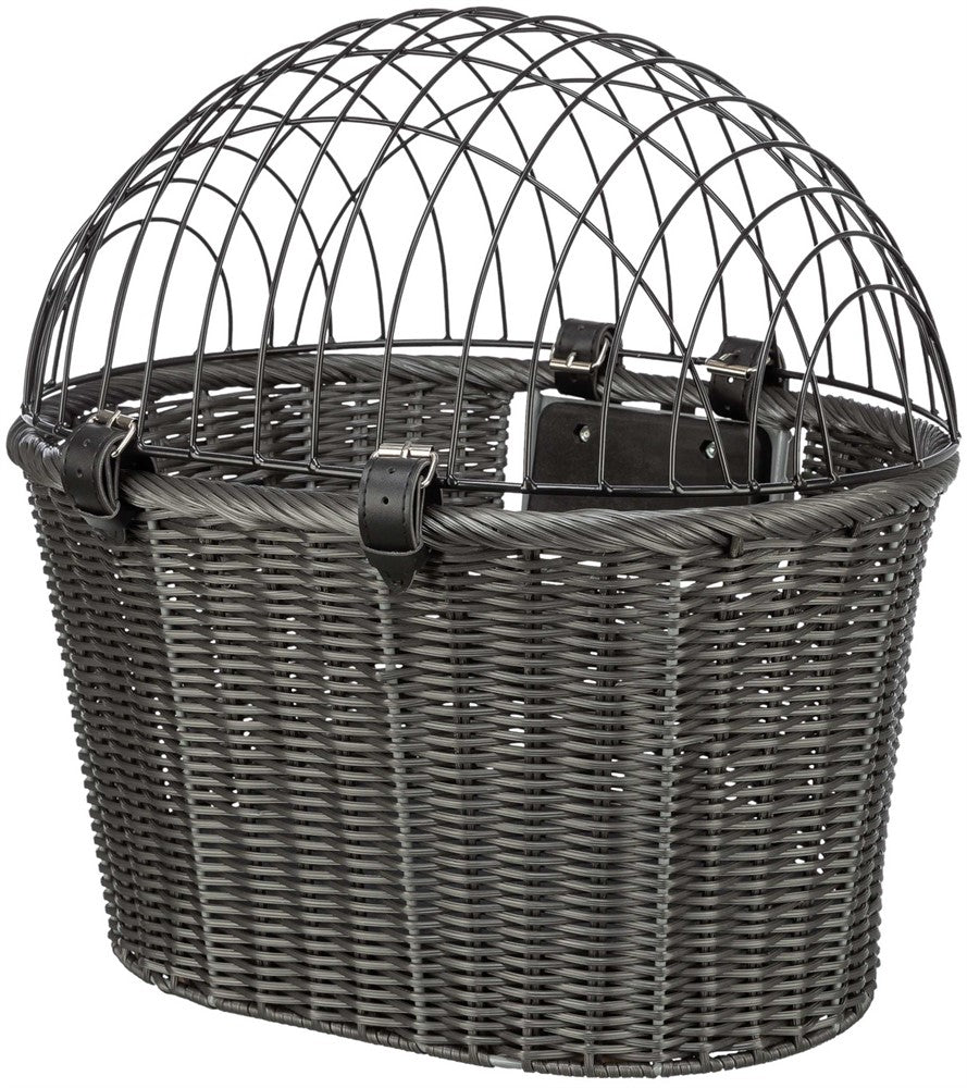 Cykelkorg front med galler, 44×h34×41cm, antracit