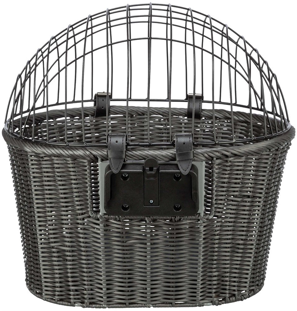 Cykelkorg front med galler, 44×h34×41cm, antracit