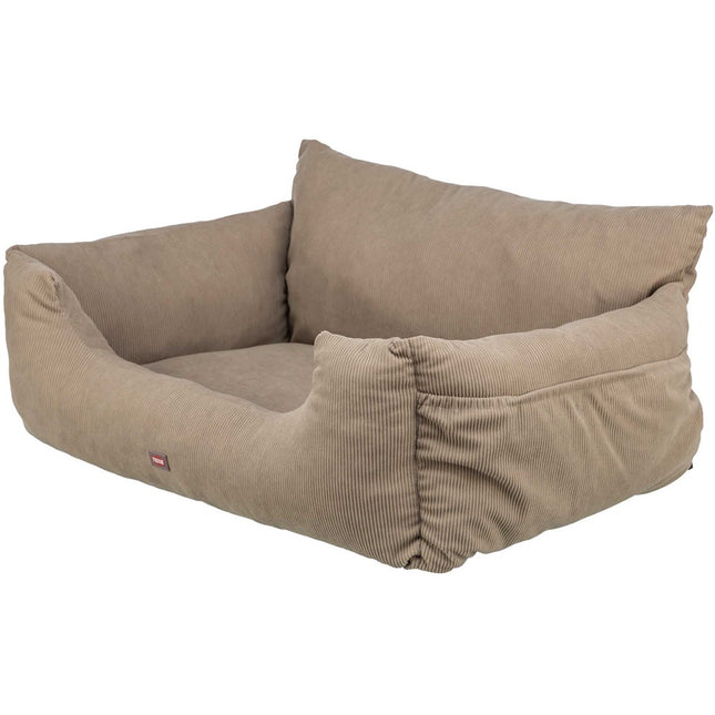 Trixie Bilsäte, dubbel – 80 × 60 × 35 cm, taupe