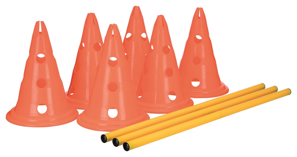 Dog Activity Hinderset 3 hinder, ø23×30cm, 78cm, orange & gul