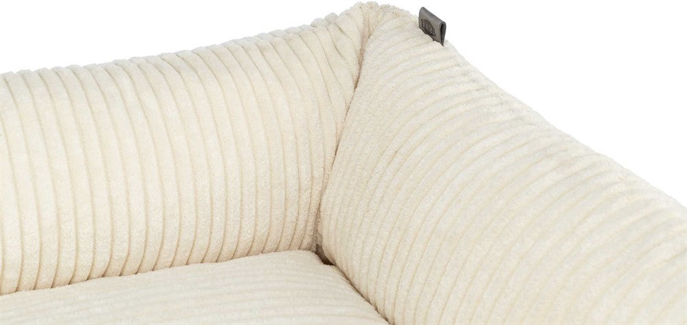 Jonna Vital bädd, plysch, rektangulär, 120 × 80 cm, cream