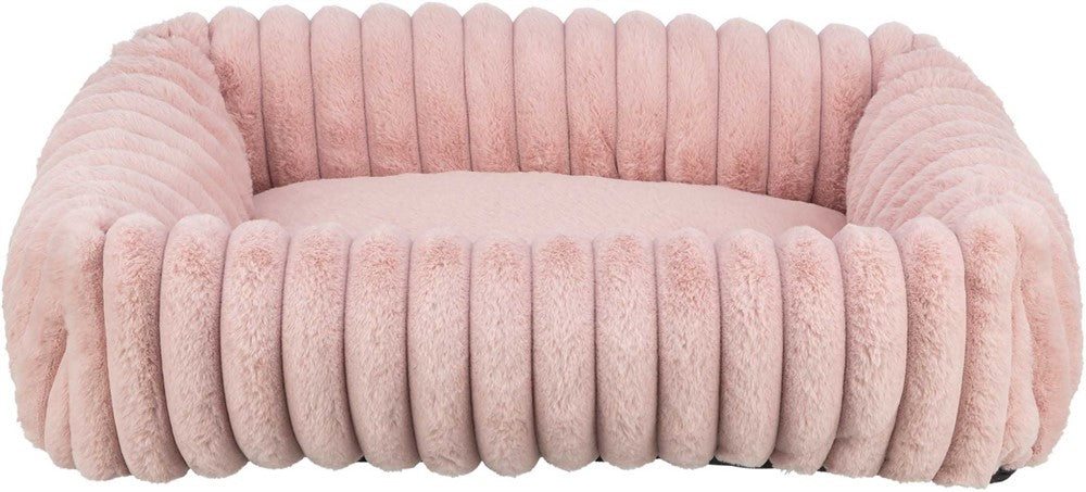 Lonni bädd, plysch, rektangulär, 80 × 60 cm, rosa