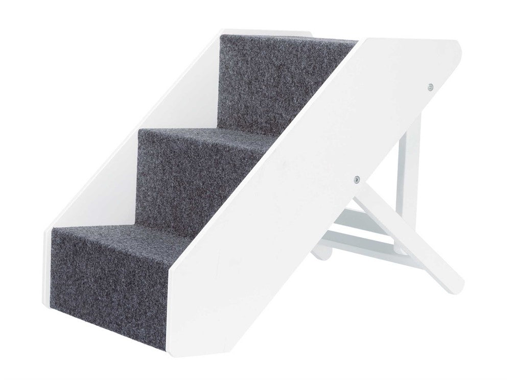 Trappa, MDF, justerbar höjd, 40 × 67 cm, vit