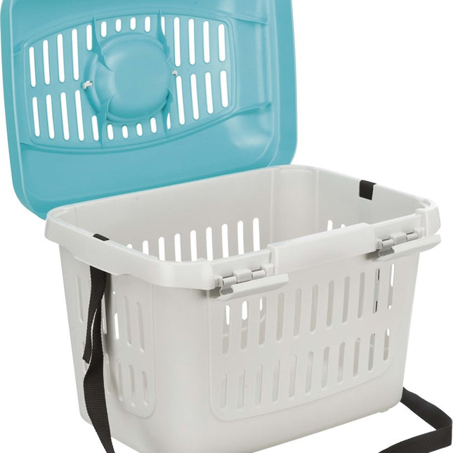 Trixie Transportbur Midi-Capri – 44 × 33 × 32 cm, Grå/blå