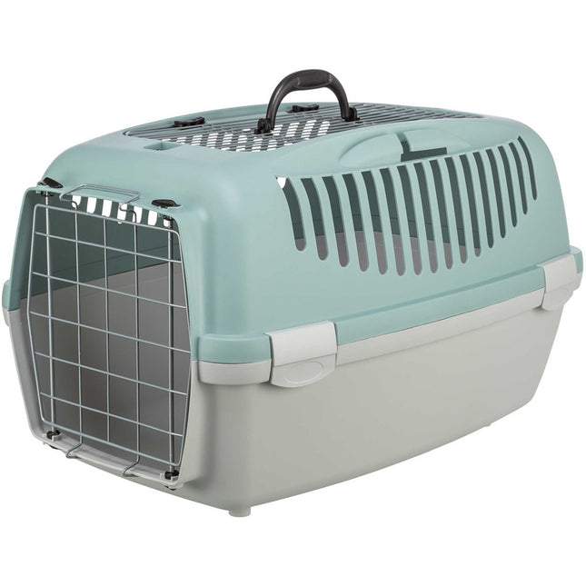 Trixie Transportbur Capri 3 Open – S, 40 × 38 × 61 cm, ljusgrå/sage