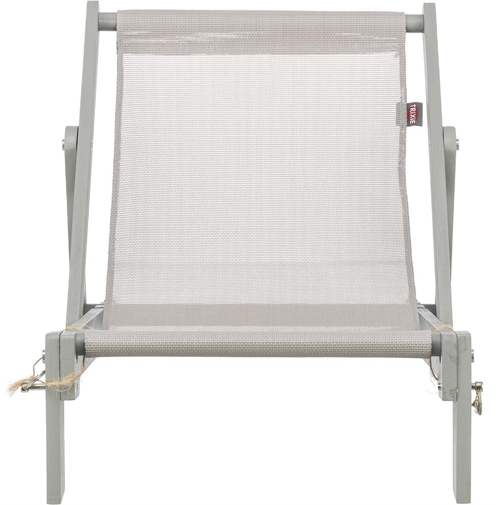 Strandstol, trä, 33 × 37 × 51 cm, grå