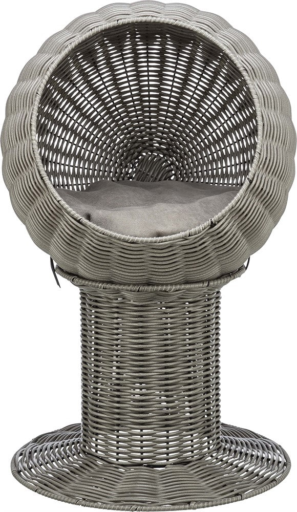 Amalia-grotta, polyrattan, rund, Ø 42 × 70 cm, grå