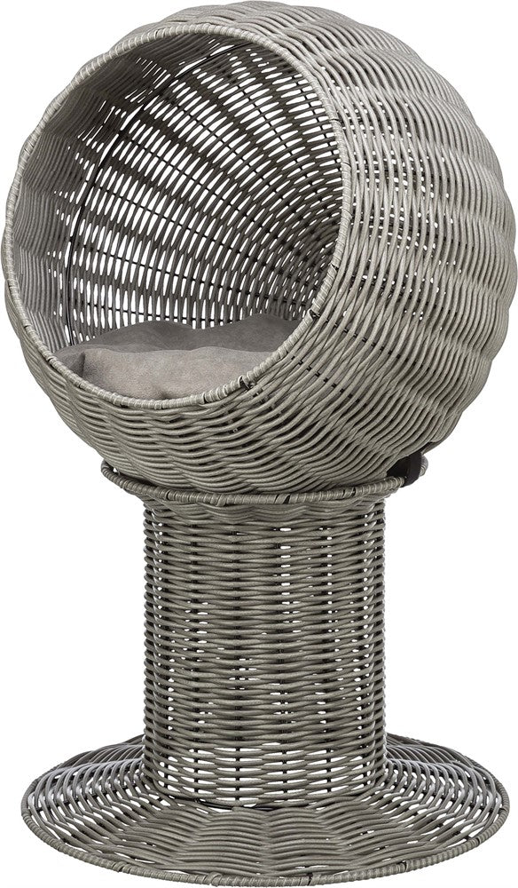 Amalia-grotta, polyrattan, rund, Ø 42 × 70 cm, grå