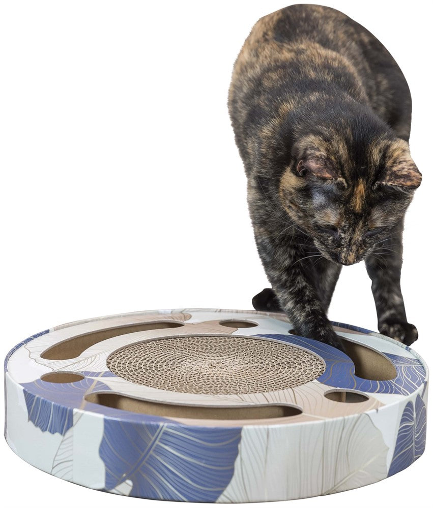 Klöscylinder med 2 plastbollar, wellpapp, catnip, ø 33 cm