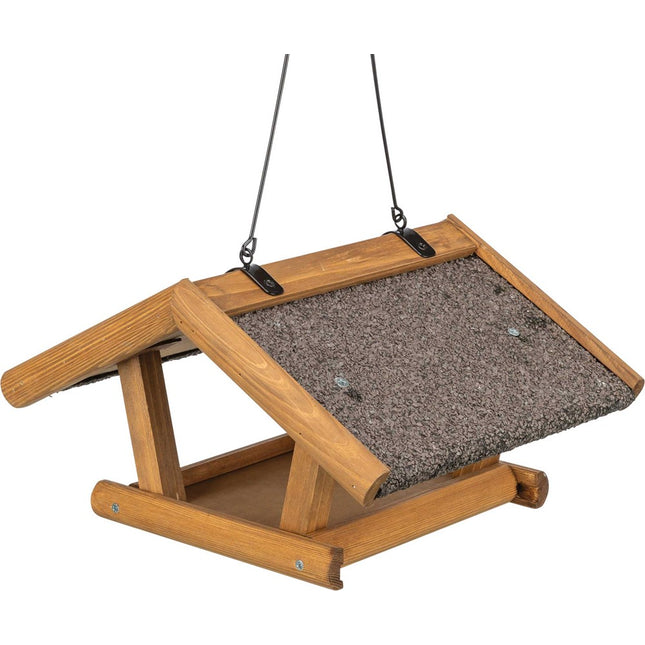 Trixie Natura hängande vildfågelmatare i trä – 30 × 18 × 28 cm, Brun