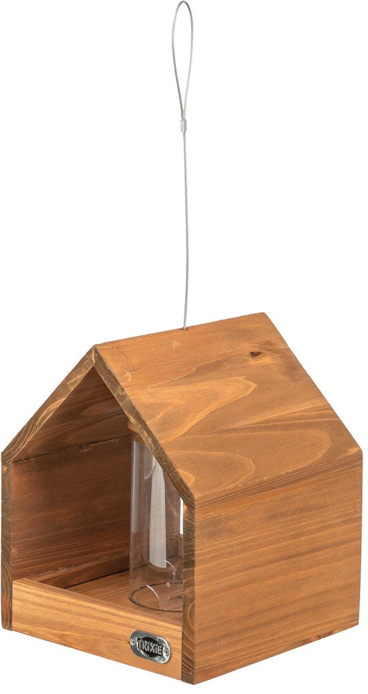 Natura vildfågelmatare hängande & silo, trä, 20 × 24 × 20 cm, brun