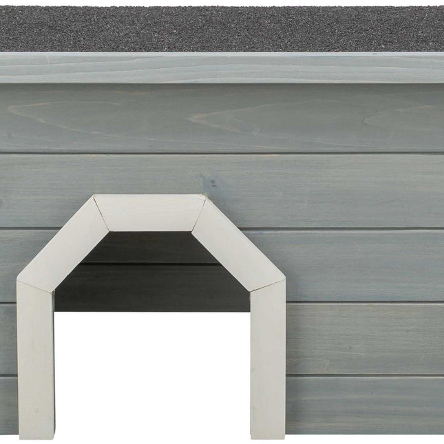 Trixie Smådjurshus – 50 × h30 × 37 cm, grå – huset framifrån