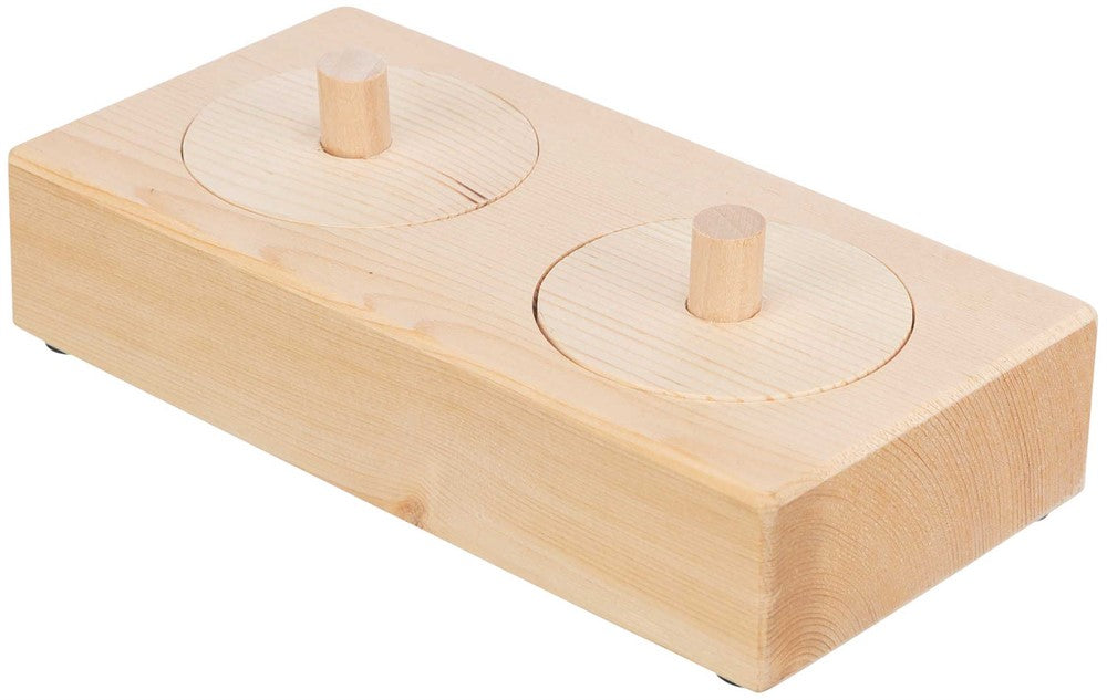 Foderkarusell, trä, 14 × 3 × 7 cm