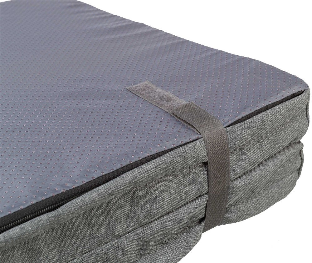 Samoa Vital madrass, vikbar, vattenresistent, 120 × 80 cm, mörkgrå