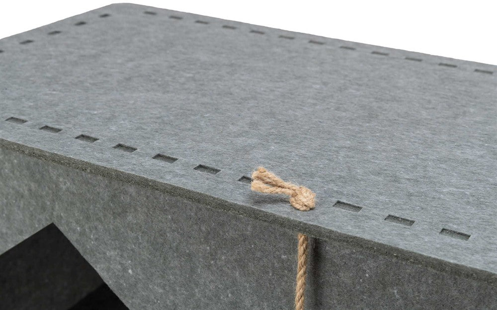 Koja Lene, filt, 54 × 30 × 35 cm, grå
