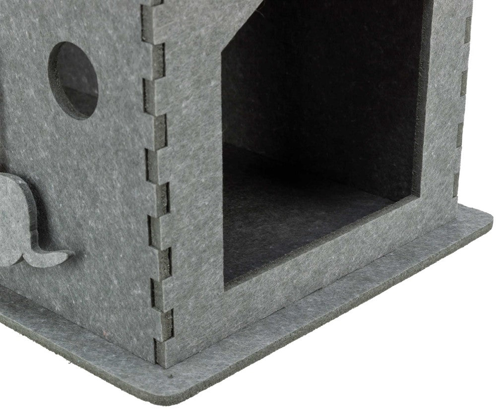 Koja Lene, filt, 54 × 30 × 35 cm, grå