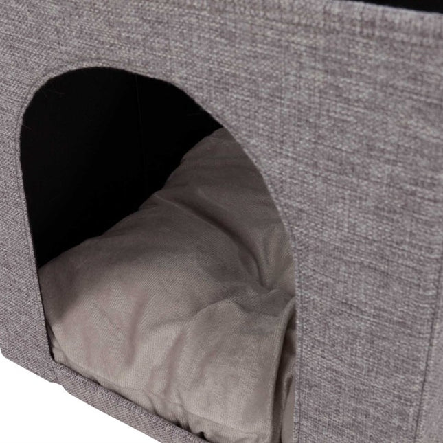 Trixie Kattgrotta Ella för IKEA-hylla – 33 × 33 × 37 cm, Grå