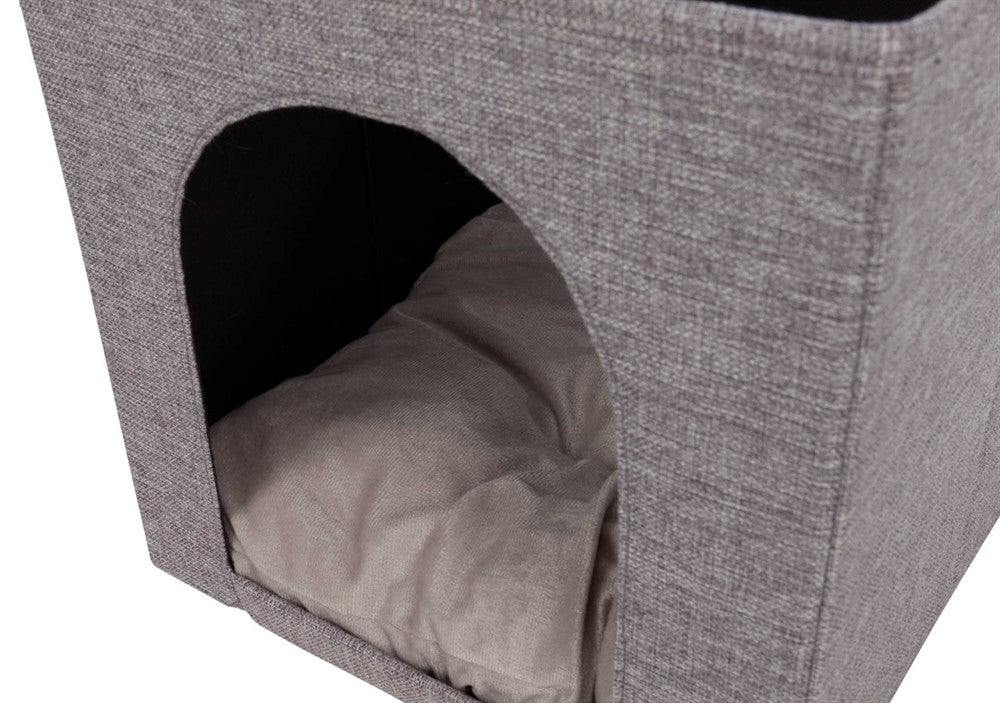 Kattgrotta Ella f IKEA hylla, 33x33x37 cm, grå