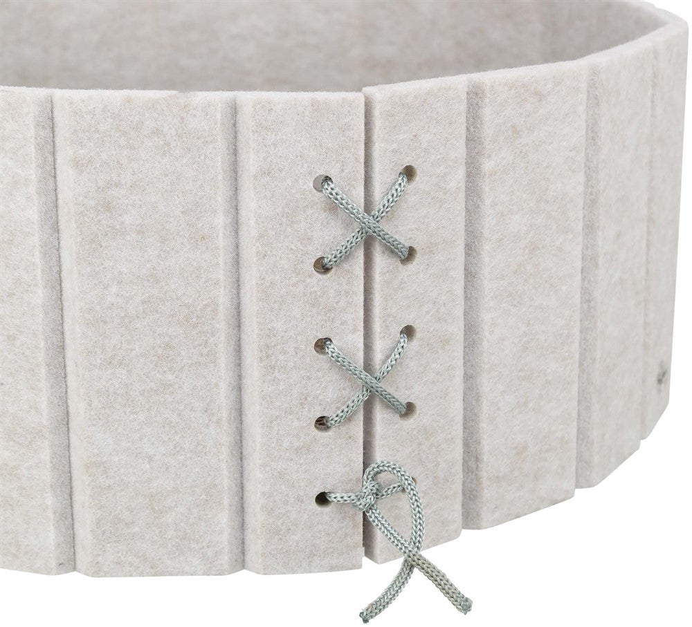 Klösbädd med filtkant, kattmynta, Ø 38 × 16 cm, creme