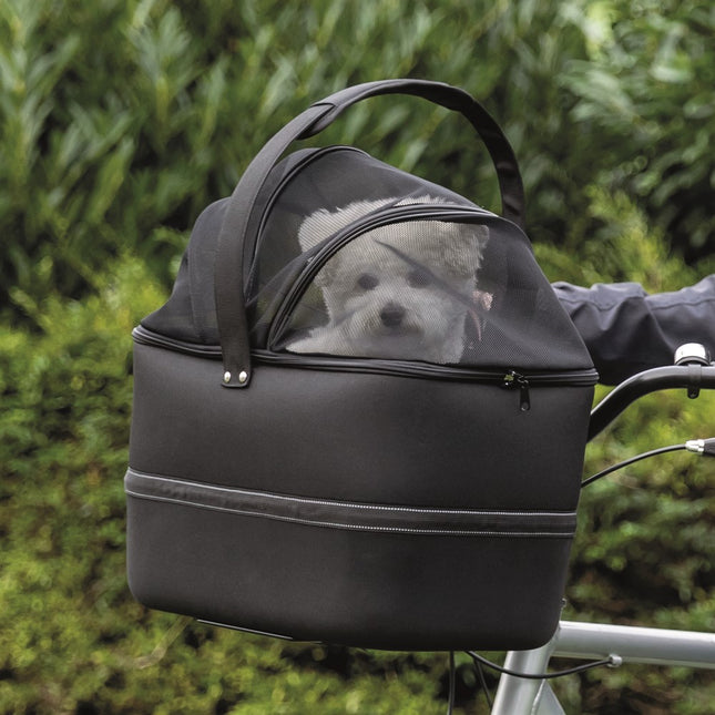 Trixie Cykelkorg fram – front med nät 41 × h47 × 29 cm, svart