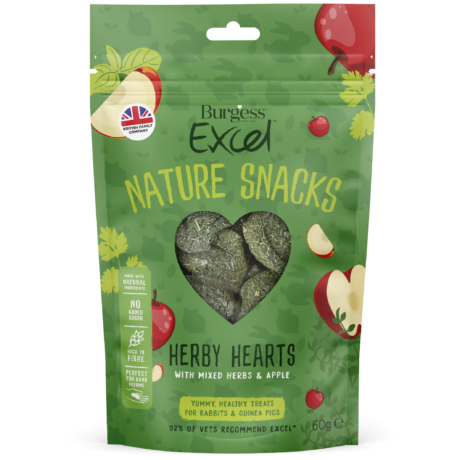 Burgess Excel Natures Snack Herby Hearts 60g x 6