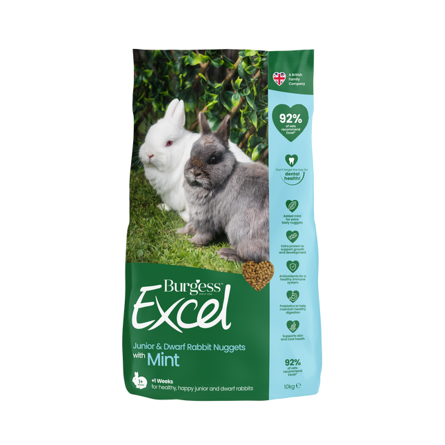 Burgess Excel Rabbit Junior & Dwarf kaninfoder – 10 kg