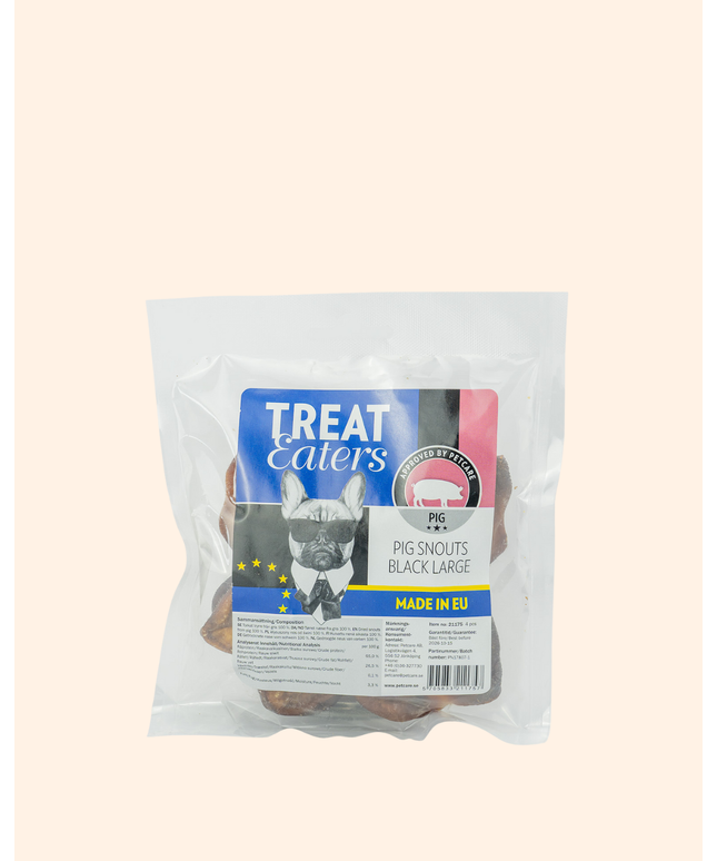 Treateaters Pig nose black large 4-pcs