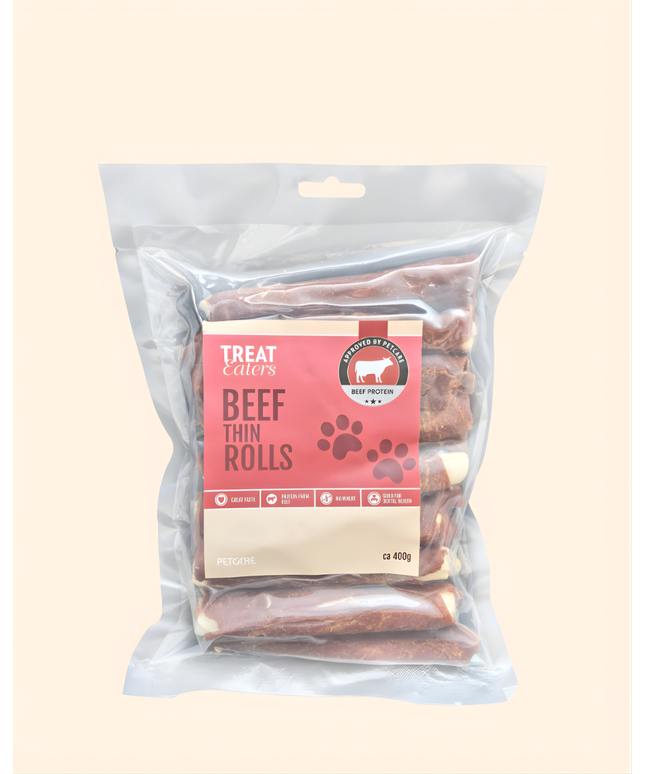 Treateaters Beef Thin Rolls 12,5cm 400g