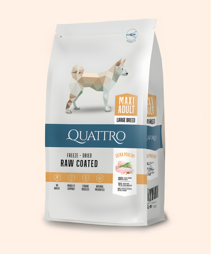 Quattro Super Premium Large Breed Maxi Adult, Extra Poultry 12kg