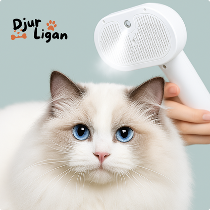 Vårdande ångkam för hund och katt