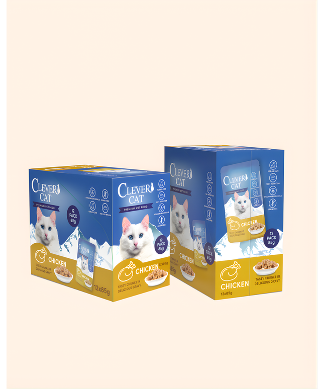 Clever Cat Pouches 12-pack Chicken