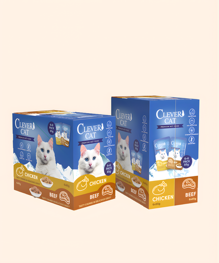 Clever Cat Pouches 12-pack mixed flavors
