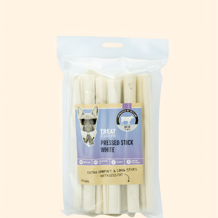 Treateaters Pressed Stick White 20×2 cm, 10 pcs