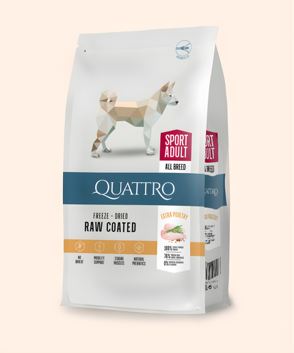 Quattro Super Premium All Breed Active Adult, Extra Poultry 12kg