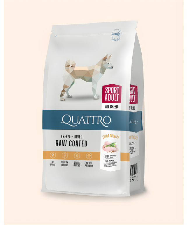 Quattro Super Premium All Breed Active Adult, Extra Poultry 12kg