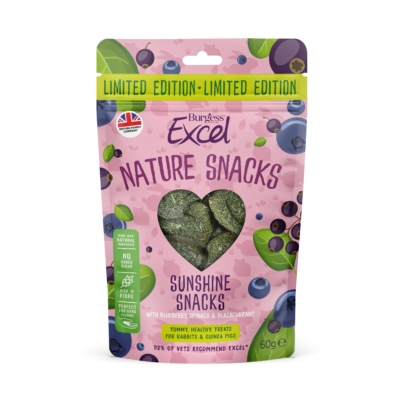 Burgess Excel Sunshine Nature Snacks Seasonal Rabbit & Guinea Pig 60g 4-pack