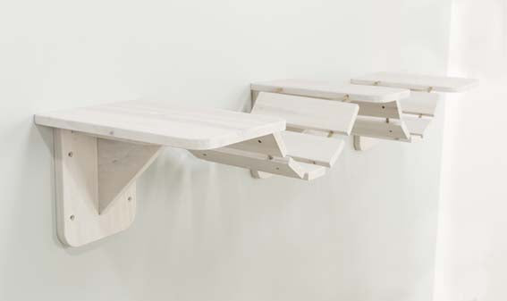 Klättervägg väggmonterad, 150×30 cm, vit