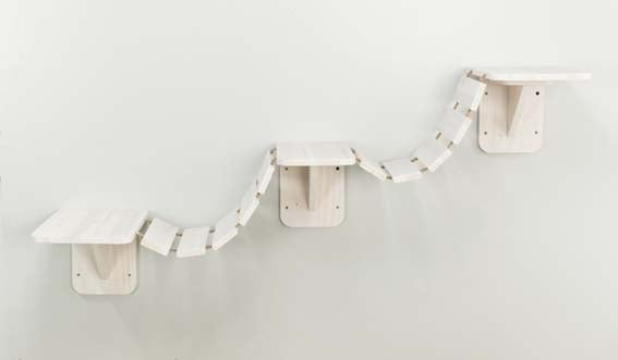Klättervägg väggmonterad, 150×30 cm, vit
