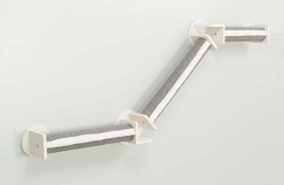 Vägg-set 2, 195×78 cm, vit/grå