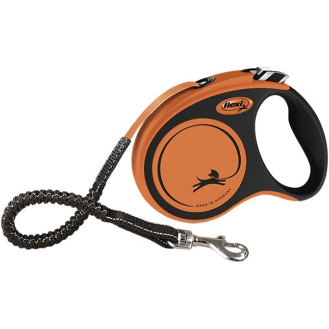 flexi XTREME rullkoppel – band – S, 5 m, svart/orange