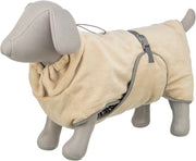 Trixie badrock i beige och grå mikrofiber, framifrån