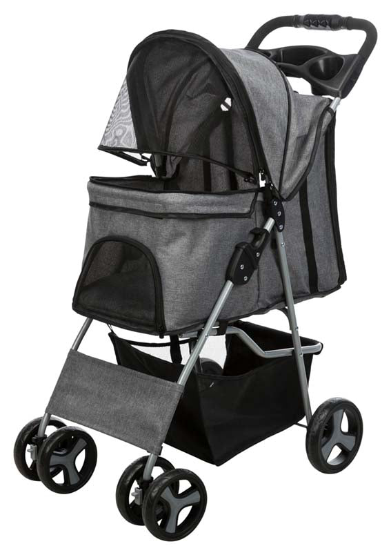 Djurvagn Buggy, hopfällbar, 47×h100×80 cm, upp t. 15 kg, grå