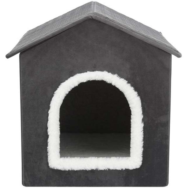 Trixie Grotta Livia – 38 × 41 × 44 cm, Mörkgrå/vit