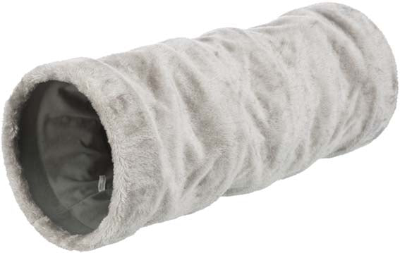 Kattunnel, plysch, ø 22 × 60 cm, grå