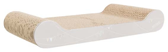 Junior klösbräda, wellpapp, Catnip, 38 × 6 × 18 cm, ljusgrå