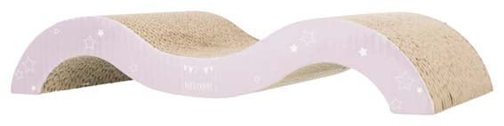 Junior klösbräda Wawe, wellpapp, Catnip, 38 × 7 × 18 cm, ljuslila/mint