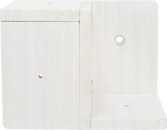 Väggkomponent III, 16×21×16 cm, vit