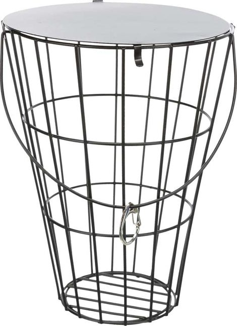 Trixie Höhäck, hängande, med lock, metall – 21 cm – höbehållare utan fyllning