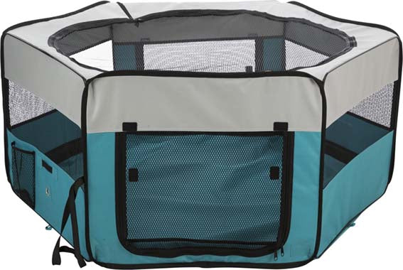 Utehage, nät/golv, marsvin, dvärgkaniner, polyester, ø 130 × 55 cm, tu