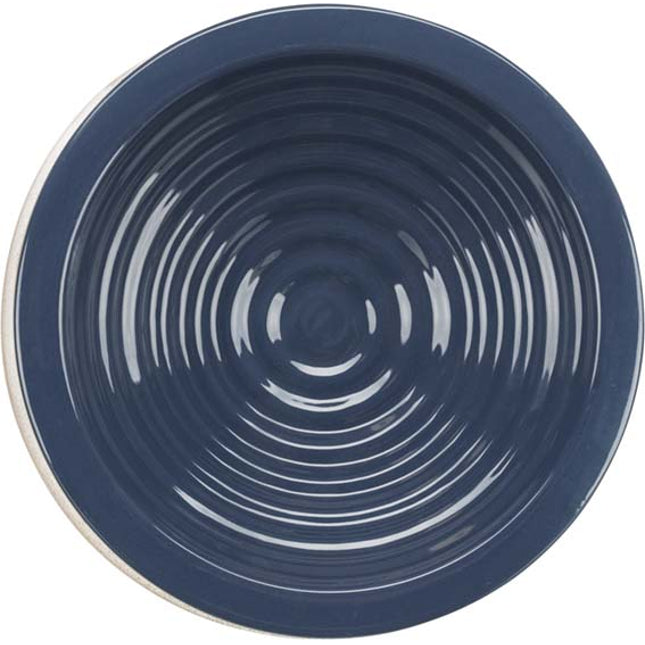 BE NORDIC skål i keramik – 0,8 l, Ø 25 cm, Mörkblå/beige